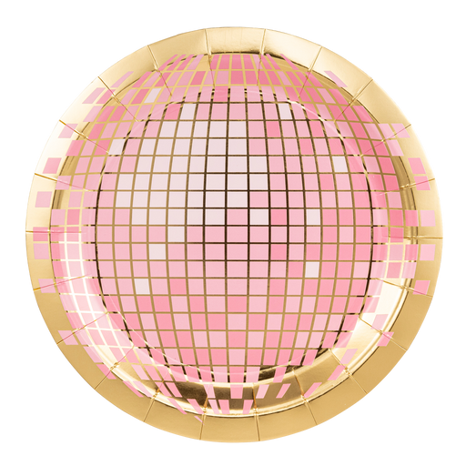 Cow Gal Disco Ball Paper Plate | 8ct