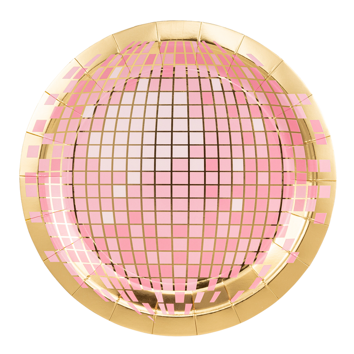 Cow Gal Disco Ball Paper Plate | 8ct
