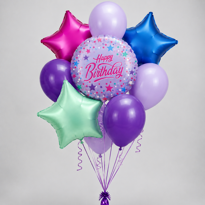 Starlit Birthday Wishes Bouquet | 10pc