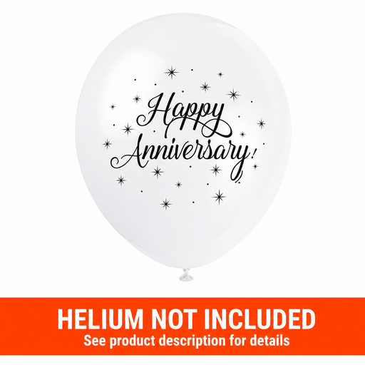 Happy Anniversary Latex Balloon Pack 12in | 8ct