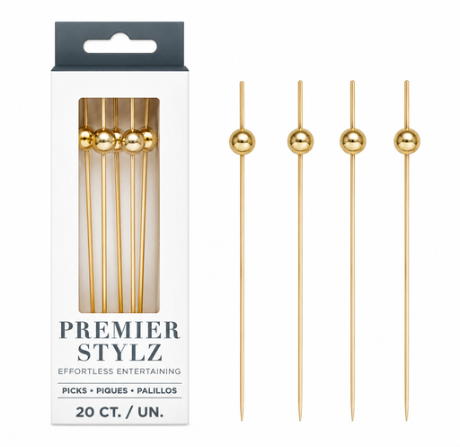 Gold Bamboo Cocktail Picks | 20ct