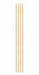 Natural bamboo skewers with pointed tips arranged vertically on a white background.