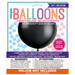 ender reveal 24-inch black latex balloon package with pink and blue confetti packs for a surprise reveal party with banner that states Helium Not Included.