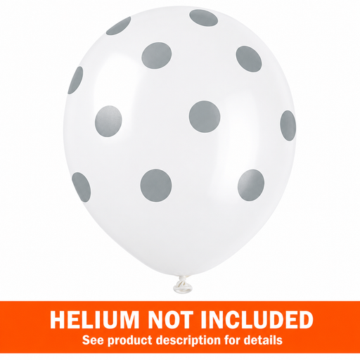 Silver Dot Latex Balloon Pack 12in | 6ct