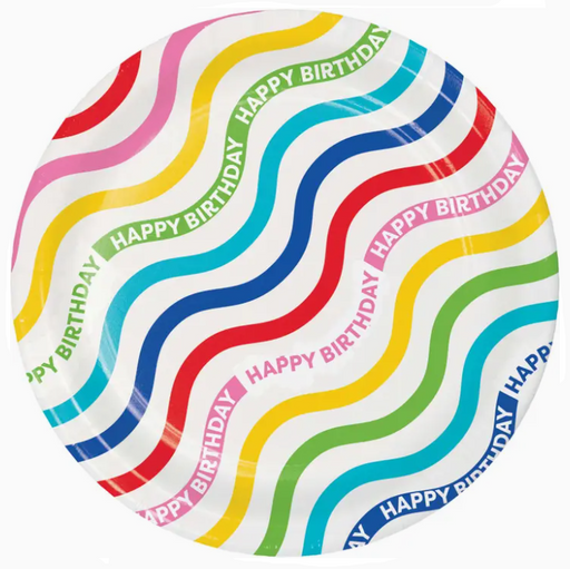 Color Waves Paper Plates 7in | 8ct