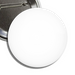 White circular button pin with a blank front surface and metal backing clasp, shown against a plain white background.