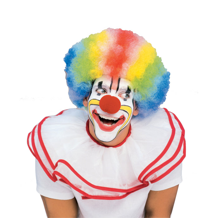 Rainbow Afro Wig shown against a plain white background — a Halloween costume accessory.