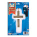 Metal Gold Cross shown against a plain white background — a Halloween costume accessory.