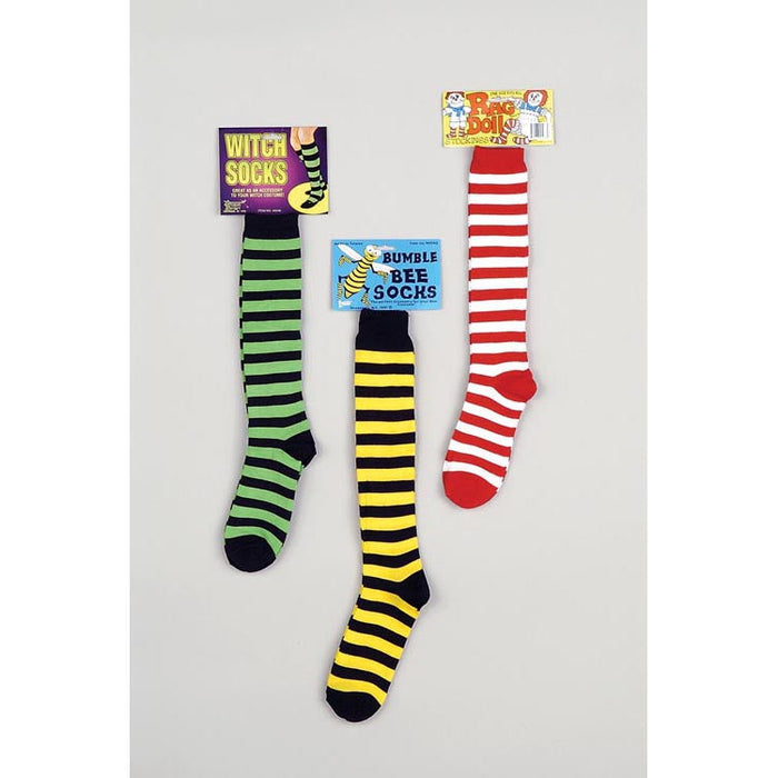 Bee Socks shown against a plain white background — a Halloween costume accessory.