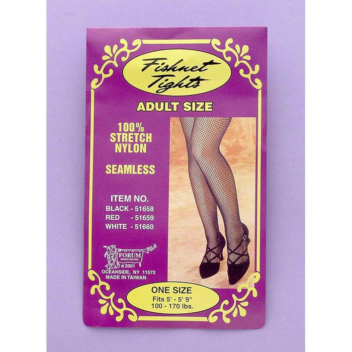 Fishnet Pantyhose Black shown against a plain white background — a Halloween costume accessory.