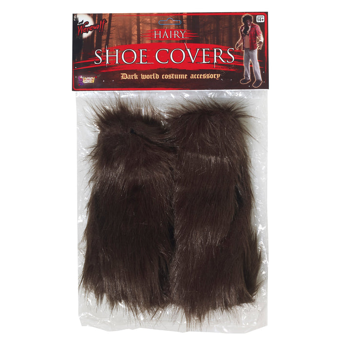 Hairy Monster Spat Brown shown against a plain white background — a Halloween costume accessory.