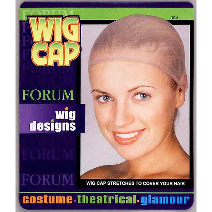 Black Wig Cap shown against a plain white background — a Halloween costume accessory.