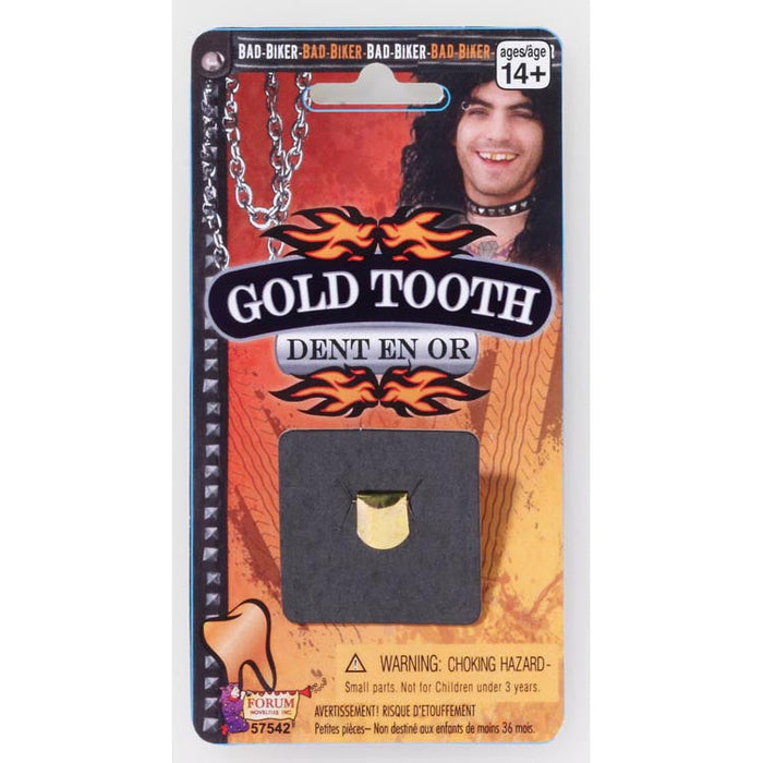 Gold Tooth Cap shown against a plain white background — a Halloween costume accessory.