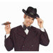 Black Gang Hat shown against a plain white background — a Halloween costume accessory.