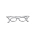 Glasses White 50 Style shown against a plain white background — a Halloween costume accessory.
