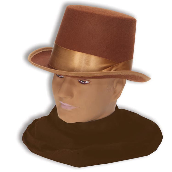 Brown Bell Topper Hat shown against a plain white background — a Halloween costume accessory.