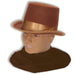Brown Bell Topper Hat shown against a plain white background — a Halloween costume accessory.