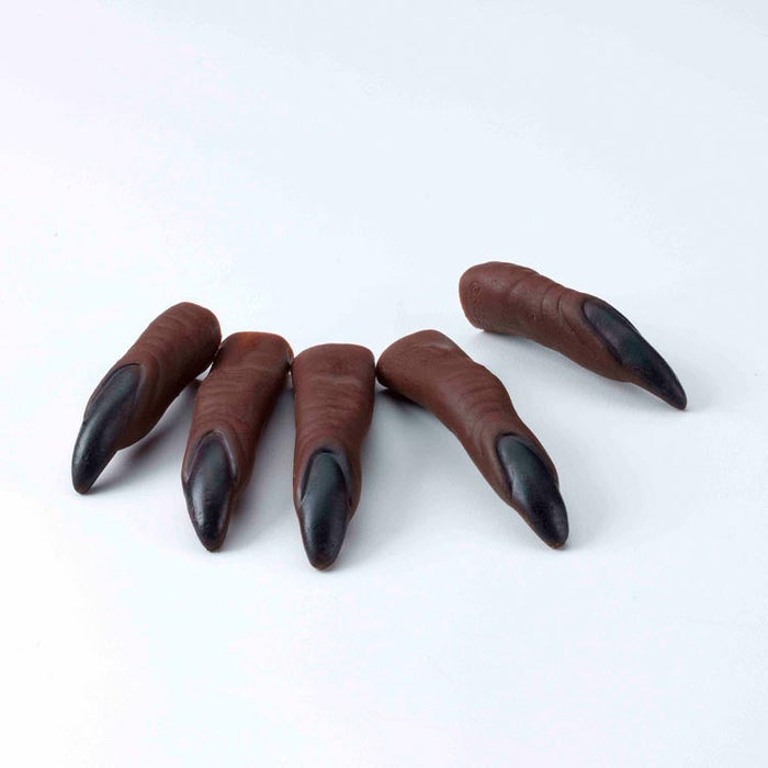 Brown Werewolf Claw Fingers shown against a plain white background — a Halloween costume accessory.