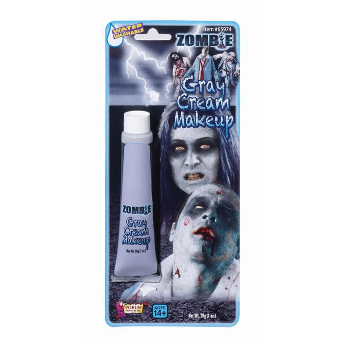 Zombie Grey Cream Tub shown against a plain white background — a Halloween costume accessory.