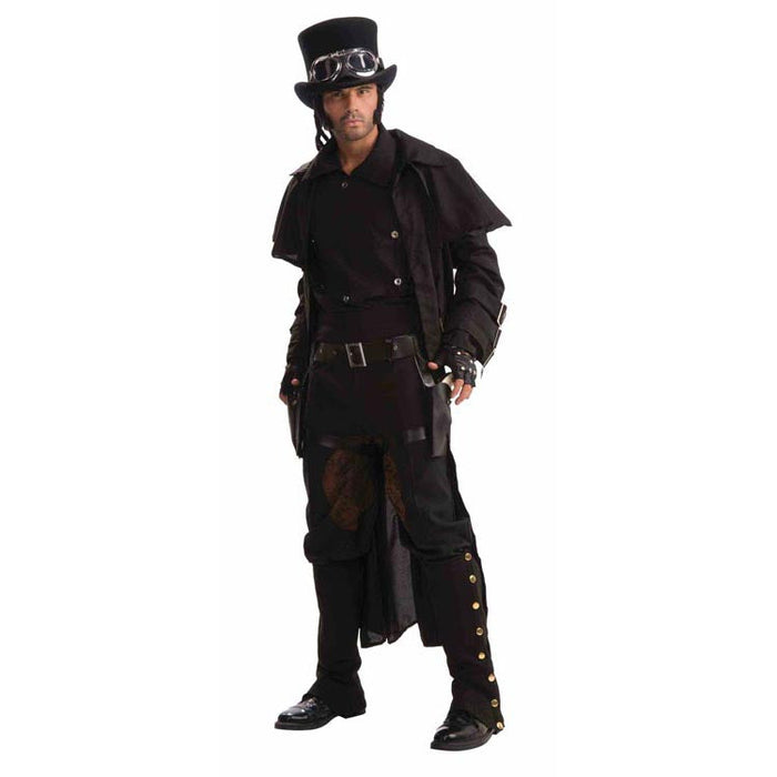 Black Aviator Goggles shown against a plain white background — a Halloween costume accessory.