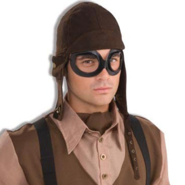 Aviator Set Steampunk shown against a plain white background — a Halloween costume accessory.