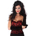 Vampiress Velvet Ruched Gloves shown against a plain white background — a Halloween costume accessory.