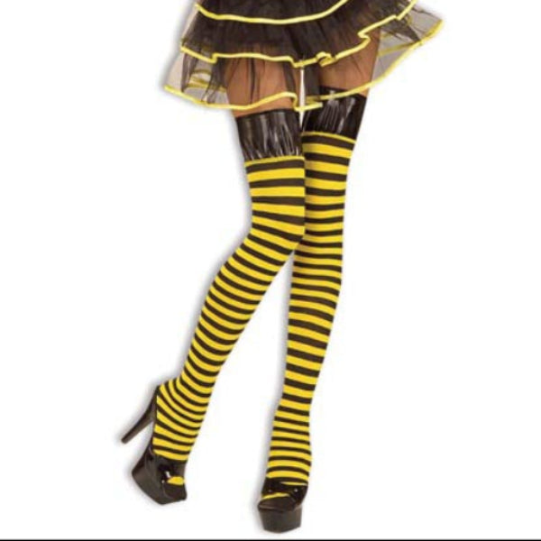 Bumble Bee Leggings shown against a plain white background — a Halloween costume accessory.