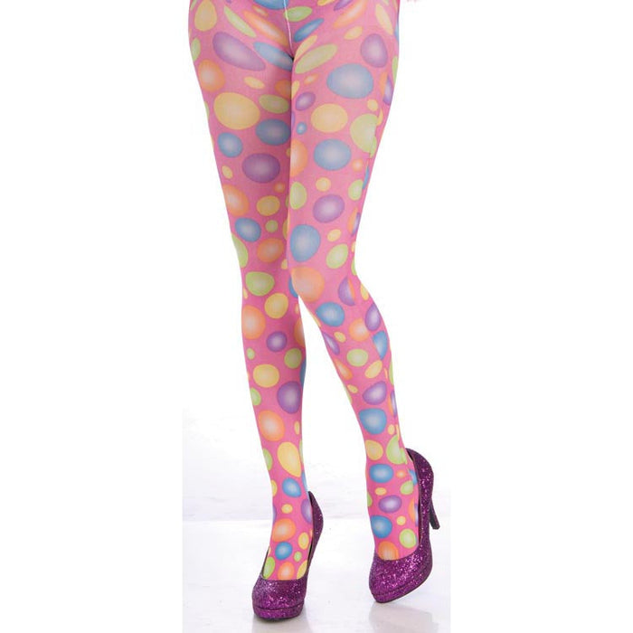 Polka Dot Pantyhose Circus Sweat shown against a plain white background — a Halloween costume accessory.