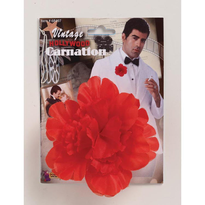 Red Hollywood Carnation Vntg shown against a plain white background — a Halloween costume accessory.