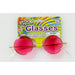 Pink Hippie Glasses shown against a plain white background — a Halloween costume accessory.