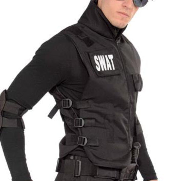 Vest SWAT shown against a plain white background — a Halloween costume accessory.
