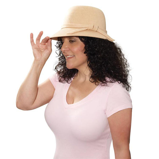 20s Beige Flapper Hat | 1ct