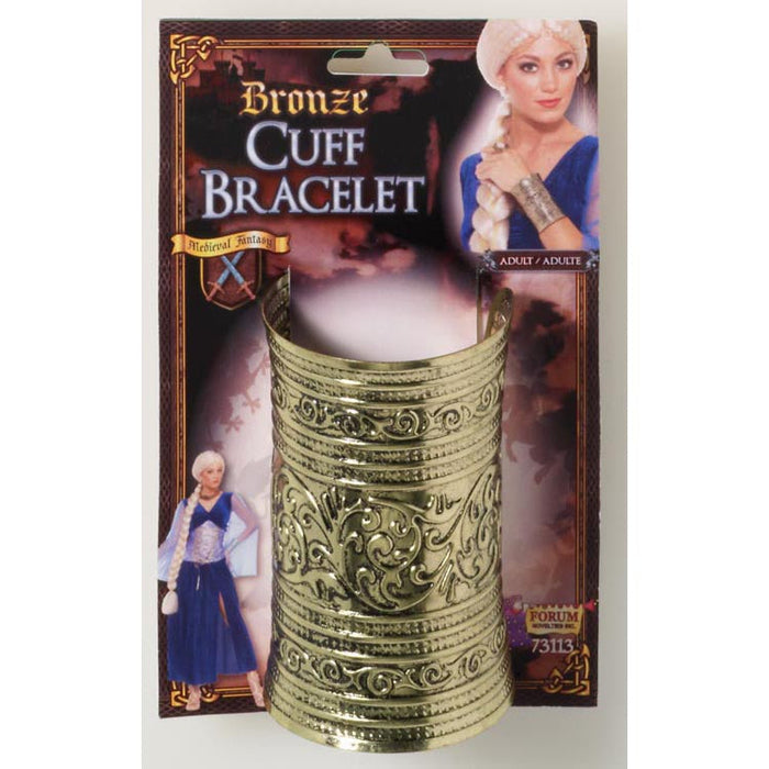 Brnz Cuff Bracelet shown against a plain white background — a Halloween costume accessory.