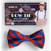 Red / Blue Striped Bowtie shown against a plain white background — a Halloween costume accessory.