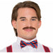 Brown 20s Mustache shown against a plain white background — a Halloween costume accessory.