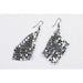 Silver Drop Earrings Disco shown against a plain white background — a Halloween costume accessory.