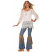 Piece Sign Necklace Hippie shown against a plain white background — a Halloween costume accessory.
