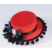 Mini Gaucho Red Day of the Dead shown against a plain white background — a Halloween costume accessory.