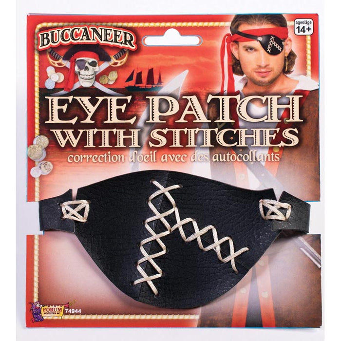 Eye Ptch with / Stitchng Pirate shown against a plain white background — a Halloween costume accessory.