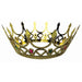 Gold Ryl Qn Crown shown against a plain white background — a Halloween costume accessory.