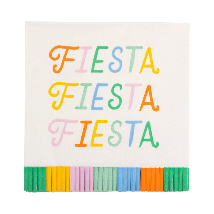 Fiesta Fringed Cocktail Napkin | 24ct