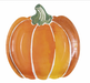 A 9 inch Thanksgiving Fall Flair Pumpkin Shaped Plate.
