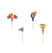 Flaming Racer Cupcake Toppers | 4ct