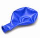 Uninflated 11-inch Fashion Blue latex balloon for party decorations, balloon bouquets, and garlands.