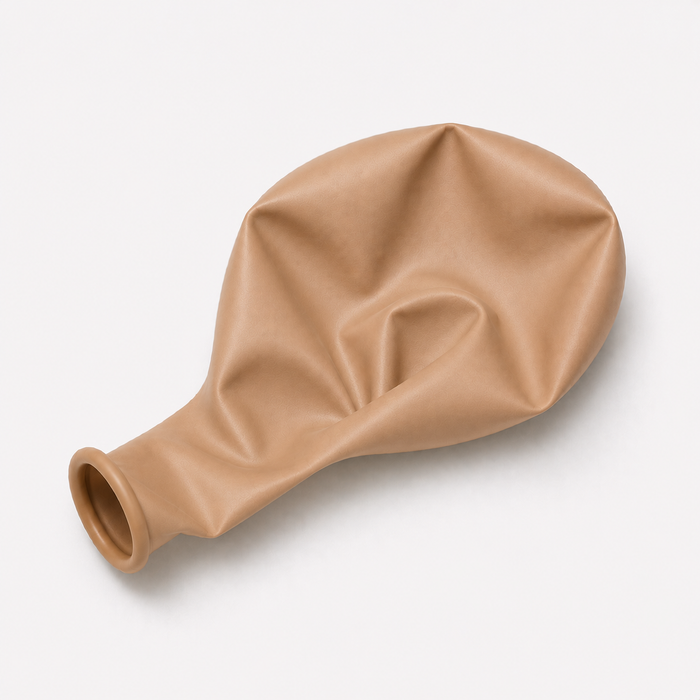 Uninflated 11-inch Latte latex balloon for party decorations, balloon bouquets, and garlands.