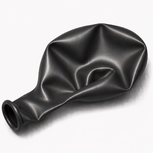 Metallic Black, 11" Latex Single Balloon | Does Not Include Helium