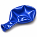 Uninflated 11-inch Metallic Blue latex balloon for party decorations, balloon bouquets, and garlands.
