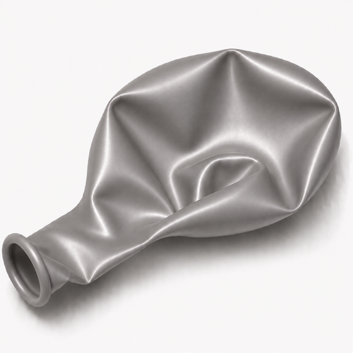 Metallic Silver, 11" Latex Single Balloon | Does Not Include Helium