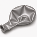 Uninflated 11-inch Metallic Silver latex balloon for party decorations, balloon bouquets, and garlands.
