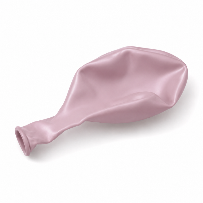 Uninflated 11-inch in Pastel Dusk Rose latex balloon for party decorations, balloon bouquets, and garlands.